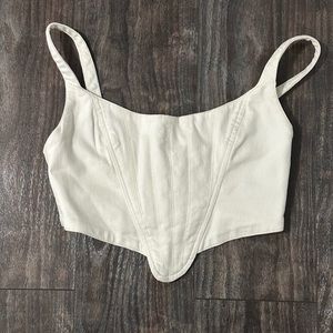 Zara white corset top size M